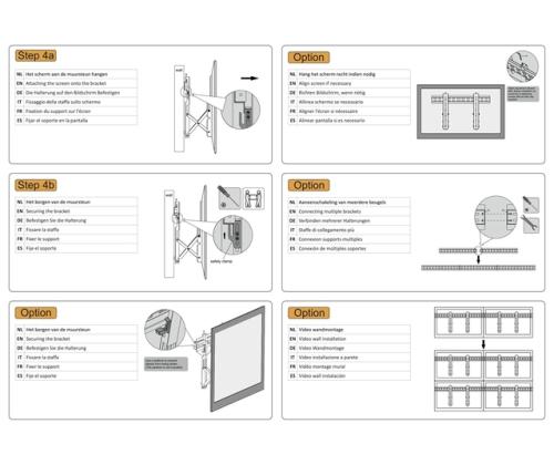 TV SET ACC SEINÄKIINNIKE MUSTA/LED-VW1000MUSTA NEOMOUNTS