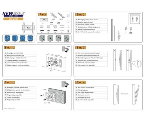 TV-SARJA ACC WALL MOUNT BLACK/24-40&amp;quot; LED-W220 NEOMOUNTS