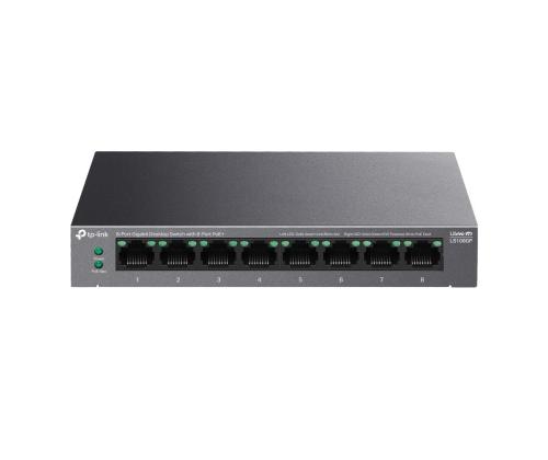 Kytkin TP-LINK LS108GP Työpöytä/jalusta 8x10Base-T / 100Base-TX / 1000Base-T PoE+ portit 8 LS108GP