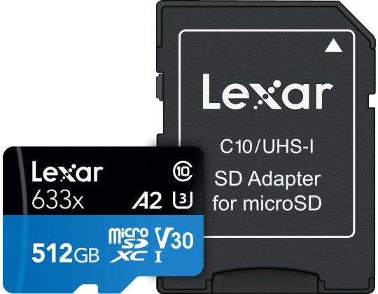 MUISTI MICRO SDXC 512GB UHS-I/W/SOVITIN LSDMI512BB633A LEXAR