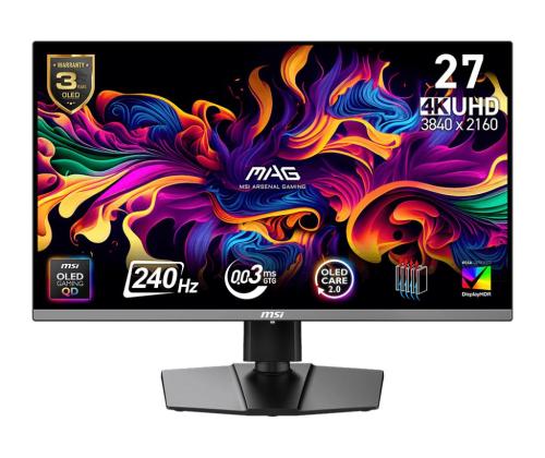 Näyttö MSI 26.5 &amp;quot; 3840 x 2160 pikseliä 4K Ultra HD Native kuvasuhde 16:9 QD-OLED MAG272UPQD...