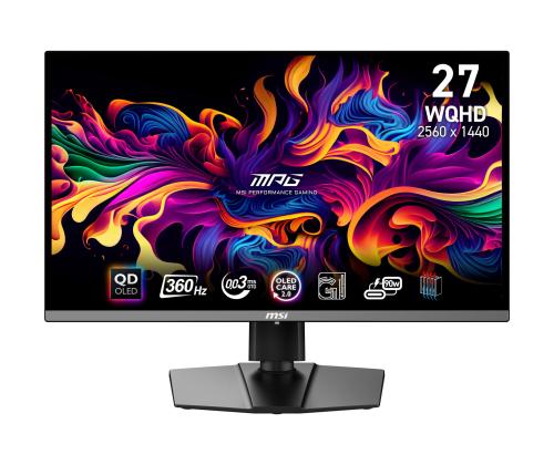Näyttö MSI MPG 271QRX QD-OLED 26,5" pelipaneeli QD-OLED 2560x1440 16:9 360Hz Matta 0,03 ms...