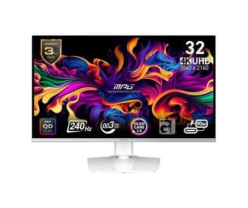 Näyttö MSI MPG 321URXW QD-OLED 31,5" Gaming/4K-paneeli QD-OLED 16:9 240 Hz 0,03 ms MPG321URXWQD-OLED