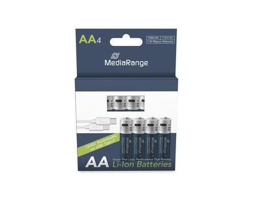 AKKU RECH. LI-ION AA 1.5V/1400MAH 4P MRBAT161 MEDIARANGE