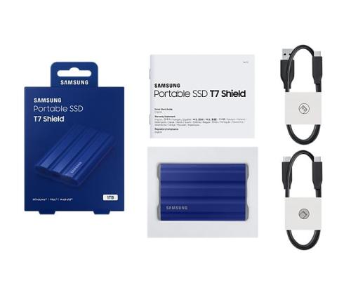 Ulkoinen SSD-levy SAMSUNG T7 1TB USB 3.2 Kirjoitusnopeus 1000 Mt/s Lukunopeus 1050 Mt/s MU...