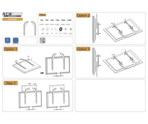 Kaiuttimen lisävaruste NEWSTAR Musta NS-SB100