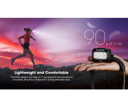 AJOVALAISIN NU-SARJA 500 LUMENIA/NU30 NITECORE