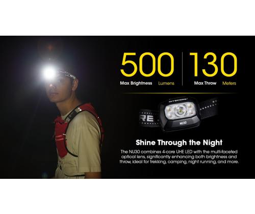 AJOVALAISIN NU-SARJA 500 LUMENIA/NU30 NITECORE