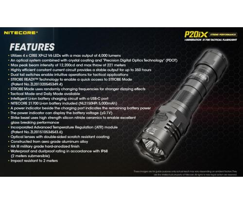 TASKULAMPPU PRECISE SERIES/4000 LUMENIA P20IX NITECORE
