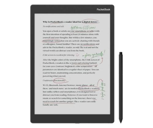 E-lukulaite POCKETBOOK 10.3" 1872x1404 1xUSB-C Micro SDXC Langaton LAN Bluetooth Storm Blue PB1041-1-WW