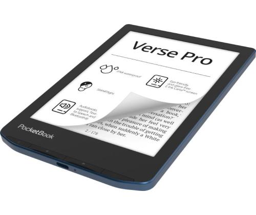 E-lukija POCKETBOOK Verse Pro 6" 1072x1448 1xUSB-C Langaton LAN Bluetooth Azure PB634-A-WW PB634-A-WW PB634-A-WW