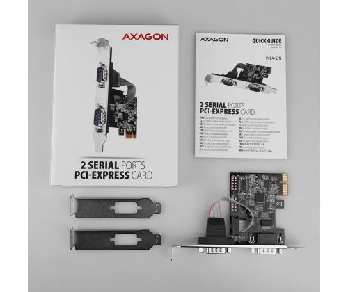 VERKKOKORTTI PCIE 2PORT 250KBPS/SP&amp;amp;LP PCEA-S2N AXAGON