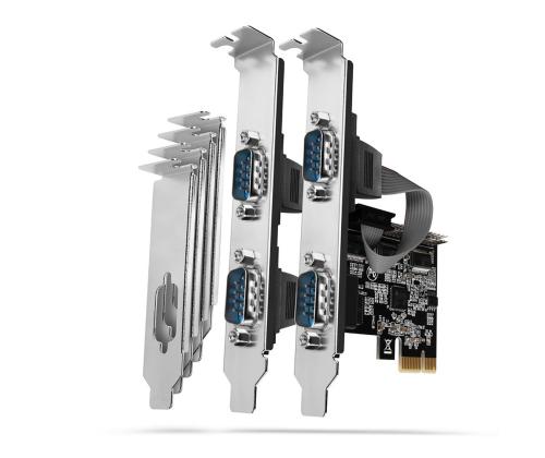 VERKKOKORTTI PCIE 250KBPS 4PORT/SP&amp;amp;LP PCEA-S4N AXAGON