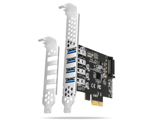 I/O-KORTTI USB PCIE 4PORT/PCEU-43RS AXAGON