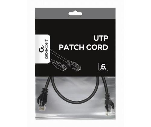 PATCH-KAAPELI CAT6 UTP 0.25M/PP6U-0.25M/BK GEMBIRD GEMBIRD