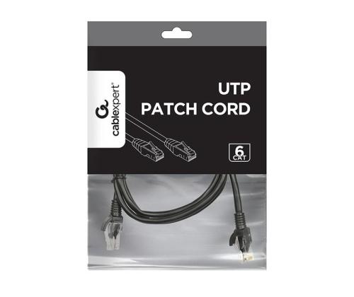 PATCH-KAAPELI CAT6 UTP 1M/MUSTA PP6U-1M/BK GEMBIRD GEMBIRD
