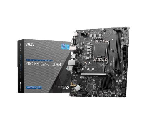 Emolevy MSI Intel H610 LGA1700 MicroATX Muisti DDR4 Muistipaikat 2 1xPCI-Express 1x 1xPCI...