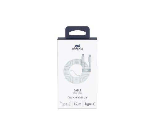 KAAPELI USB-C USB-C 1.2M/VALKOINEN PS6005 WT12 RIVACASE