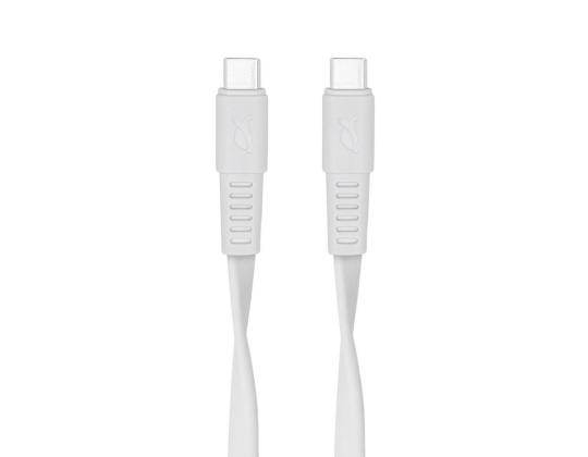 KAAPELI USB-C:hen USB-C 2.1M/VALKOINEN PS6005 WT21 RIVACASE