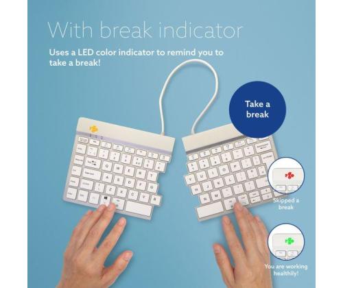 NÄPPÄIMISTÖ WRL SPLIT BREAK/VALKOINEN RGOSBUKWLWH R-GO TYÖKALUT