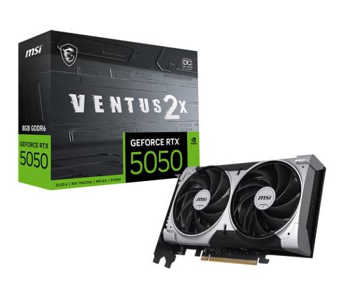Näytönohjain MSI NVIDIA GeForce RTX 5050 NVIDIA GeForce RTX 5050 8 GB GDDR6 128 bit PCIE 5.0 16x Dual Slot Fansink...