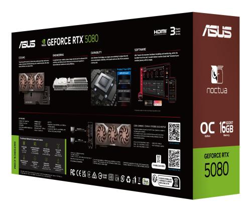 Näytönohjain ASUS NVIDIA NVIDIA GeForce RTX 5080 16 GB GDDR7 256 bit PCI Express 5.0 Active RTX5080...