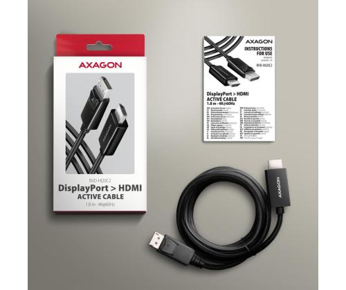 KAAPELI DP JA HDMI 1.8M/RVD-HI20C2 AXAGONIIN