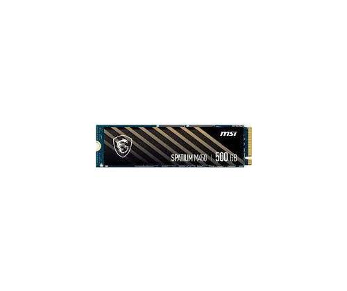 SSD MSI SPATIUM M450 500 Gt M.2 PCIe Gen4 NVMe 3D NAND Kirjoitusnopeus 2300 Mt/s Lukunopeus 3600...