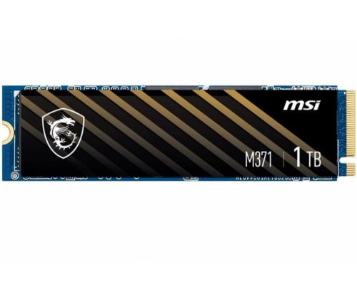 SSD MSI SPATIUM M371 1TB M.2 PCIE NVMe 3D NAND Kirjoitusnopeus 1700 Mt/s Lukunopeus 2350 Mt...