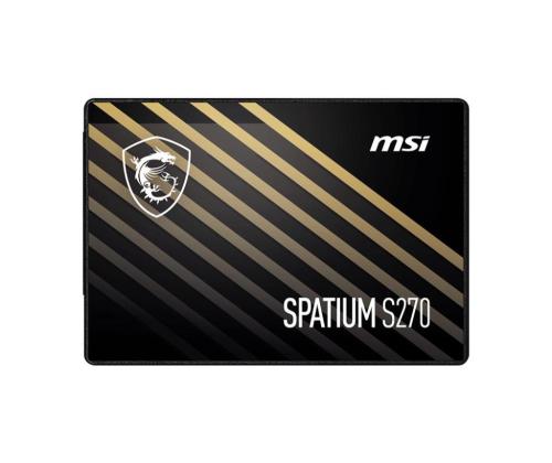 SSD MSI SPATIUM S270 240 Gt SATA 3D NAND Kirjoitusnopeus 400 Mt/s Lukunopeus 500 Mt/s 2,5"...