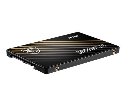 SSD MSI SPATIUM S270 240 Gt SATA 3D NAND Kirjoitusnopeus 400 Mt/s Lukunopeus 500 Mt/s 2,5"...