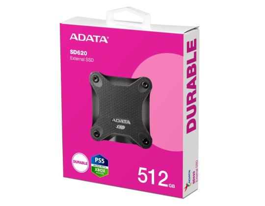 Ulkoinen SSD ADATA SD620 512 Gt USB 3.2 Kirjoitusnopeus 460 Mt/s Lukunopeus 520 Mt/s SD620...