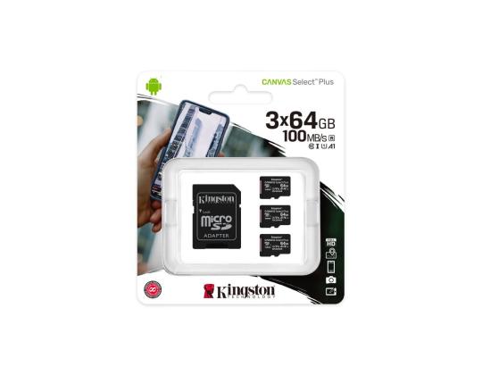 Mälukaart SDXC 64GB UHS-I 3PACK SDCS2 64GB-3P1A KINGSTON