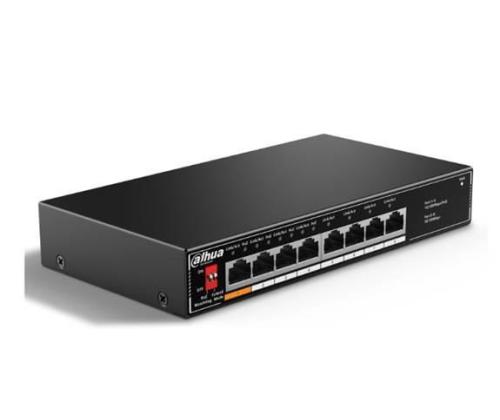 Kytkin DAHUA Työpöytä/jalusta 8x10Base-T/100Base-TX PoE-portit 4 60 wattia SF1008LP