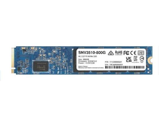 SSD SYNOLOGY 800 Gt M.2 PCIE NVMe Kirjoitusnopeus 1000 Mt/s Lukunopeus 3100 Mt/s TBW 1.022...