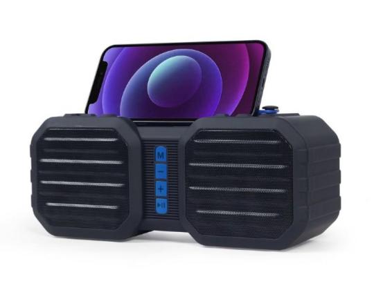 Kannettava kaiutin GEMBIRD Musta/sininen Kannettava 1xAudio-In 1xMicroSD-korttipaikka Bluetooth SPK-BT-19