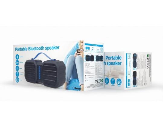 Kannettava kaiutin GEMBIRD Musta/sininen Kannettava 1xAudio-In 1xMicroSD-korttipaikka Bluetooth SPK-BT-19