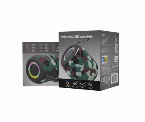 Kannettava kaiutin GEMBIRD Camouflage Kannettava / langaton Bluetooth SPK-BT-LED-05-CM