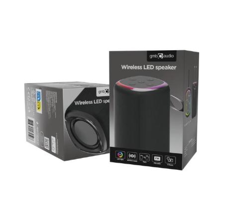 KAIUTIN BLUETOOTH/MUSTA SPK-BT-LED-08S GEMBIRD GEMBIRD