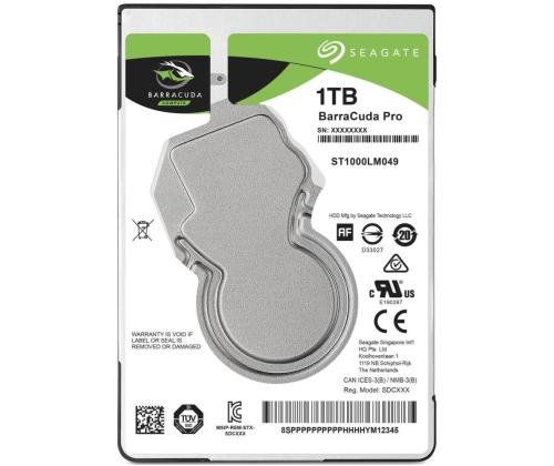 Kiintolevy SEAGATE Barracuda Pro 1TB SATA 3.0 128 MB 7200 rpm Levyt/Päät 1/2 2,5" Paksuus 7mm...