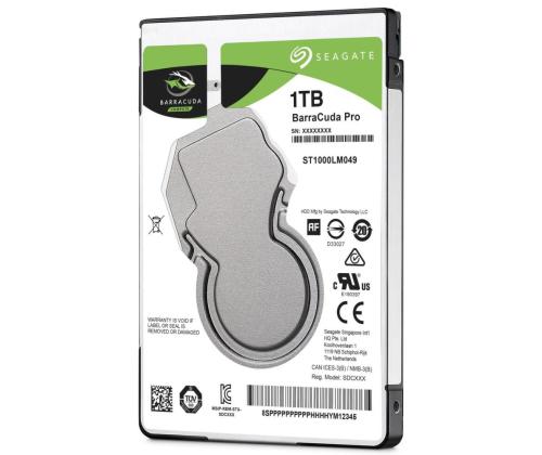 Kiintolevy SEAGATE Barracuda Pro 1TB SATA 3.0 128 MB 7200 rpm Levyt/Päät 1/2 2,5" Paksuus 7mm...