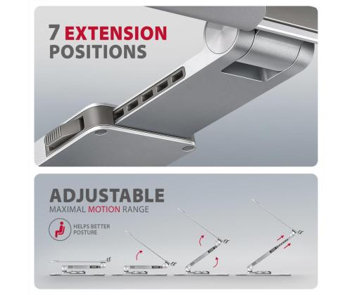 NB ACC STAND 10-17&amp;quot; KÄÄNTYVÄ/ALUMI STND-LR AXAGLO