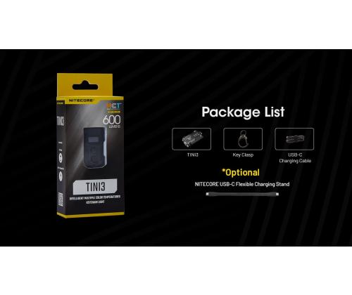 TASKULAMPPU T-SARJA 600 LUMENIA/TINI3 NITECORE