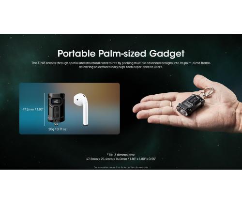 TASKULAMPPU T-SARJA 600 LUMENIA/TINI3 NITECORE