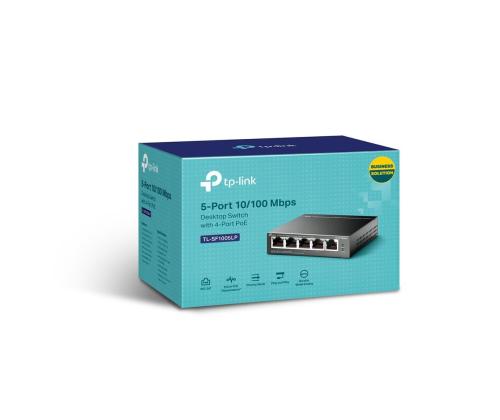 Kytkin TP-LINK 5x10Base-T/100Base-TX PoE-portit 4 TL-SF1005LP 4 TL-SF1005LP