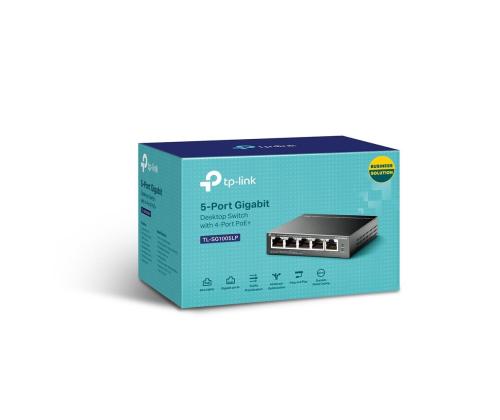 Kytkin TP-LINK Työpöytä/jalusta 5x10Base-T / 100Base-TX / 1000Base-T PoE-portit 1 TL-SG1005LP