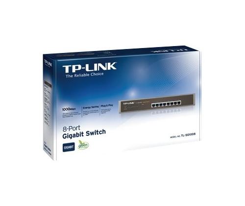Kytkin TP-LINK Rack 8x10Base-T / 100Base-TX / 1000Base-T TL-SG1008 TL-SG1008