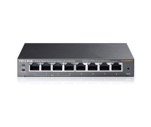 Kytkin TP-LINK 8x10Base-T / 100Base-TX / 1000Base-T PoE portit 4 TL-SG108PE TL-SG108PE