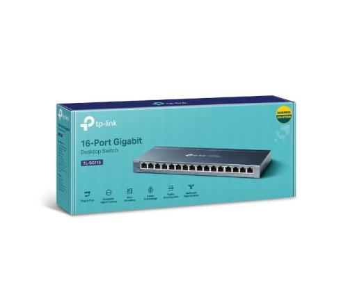 Kytkin TP-LINK Desktop/Pedestal 16x10Base-T / 100Base-TX / 1000Base-T TL-SG116 TL-SG116