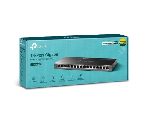 Kytkin TP-LINK Työpöytä/jalusta 16x10Base-T / 100Base-TX / 1000Base-T TL-SG116E TL-SG116E